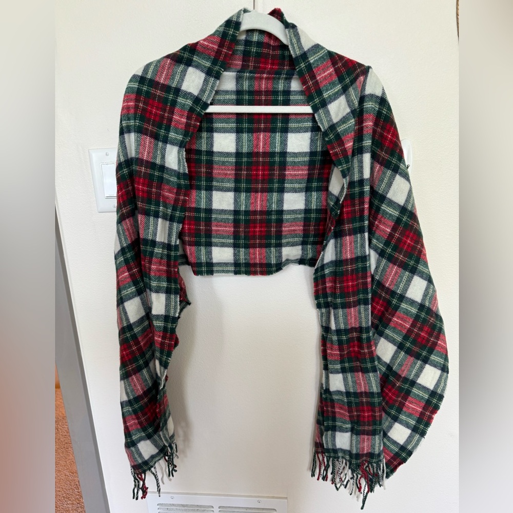 J. Crew Italian Wool large scarf in Tartan pattern